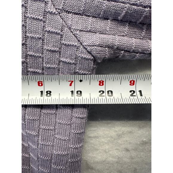 Vintage Alfred Dunner Stunner! Purple Cardigan Faux 2 Pc GrannyCore Size M - Picture 6 of 8